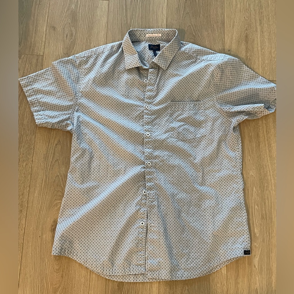 Good Man Brand Gray Casual Button Down Shirt